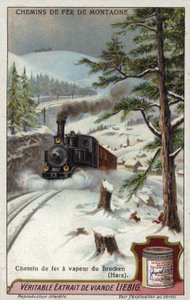 Steam locomotive on the Brocken Railway, Harz mountains, Germany by European School